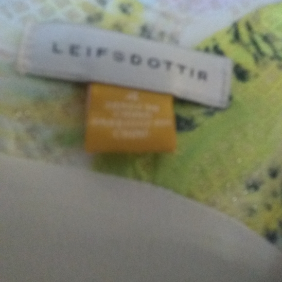 Anthropologie Leifsdottir Sleeveless Metallic Brocade Parakeet Peplum Top - Picture 5 of 7